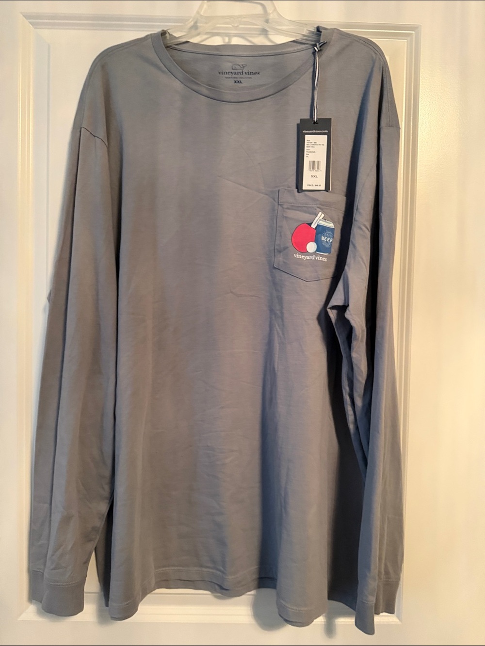 Vineyard Vines Men's Long-Sleeve Pocket Tee Beer Pong